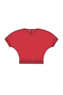 WOMEN'S TSHIRT L-TS-4961 RED-set