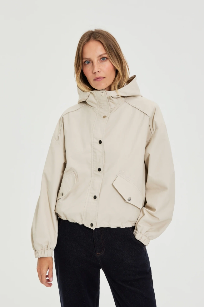 WOMEN'S JACKETS L-KU-4911 L.BEIGE