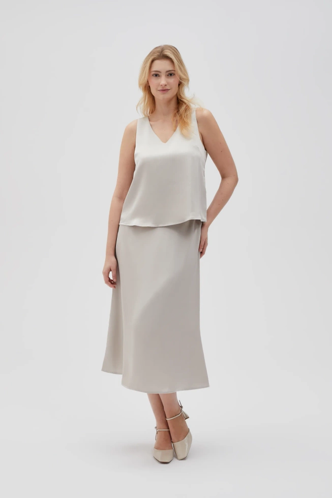 SPÓDNICA DAMSKA L-SC-4607 L.BEIGE
