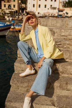 WOMEN'S JACKETS L-MR-4611 L.YELLOW-set