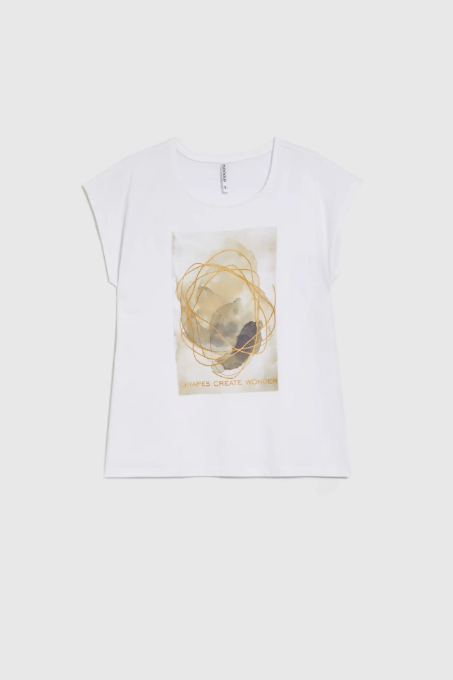 WOMEN'S T-SHIRT L-TS-4742 WHITE