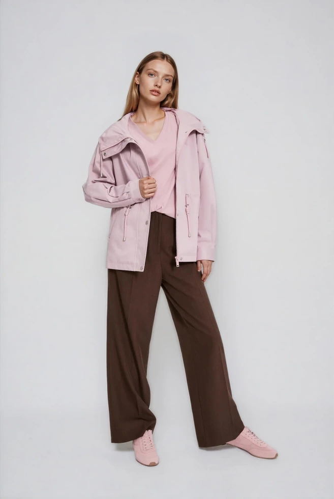 KURTKA DAMSKA L-KU-4915 DUSTY PINK