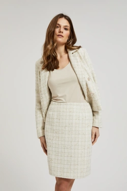 SPÓDNICA DAMSKA L-SC-4317 OFF WHITE