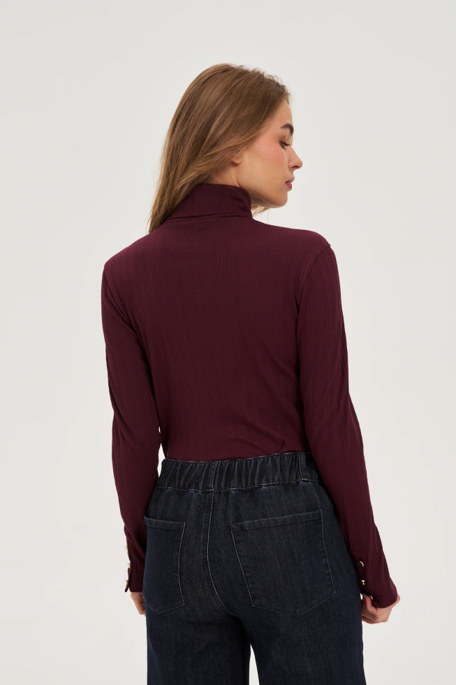 BLUZKA DAMSKA Z-TS-4818 BURGUNDY