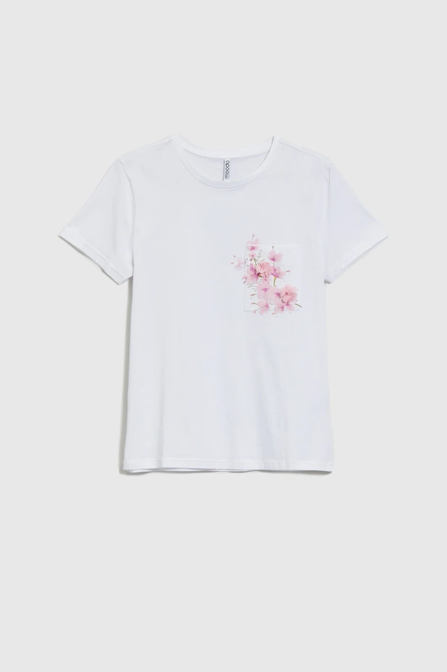 WOMEN'S T-SHIRT L-TS-4733 WHITE