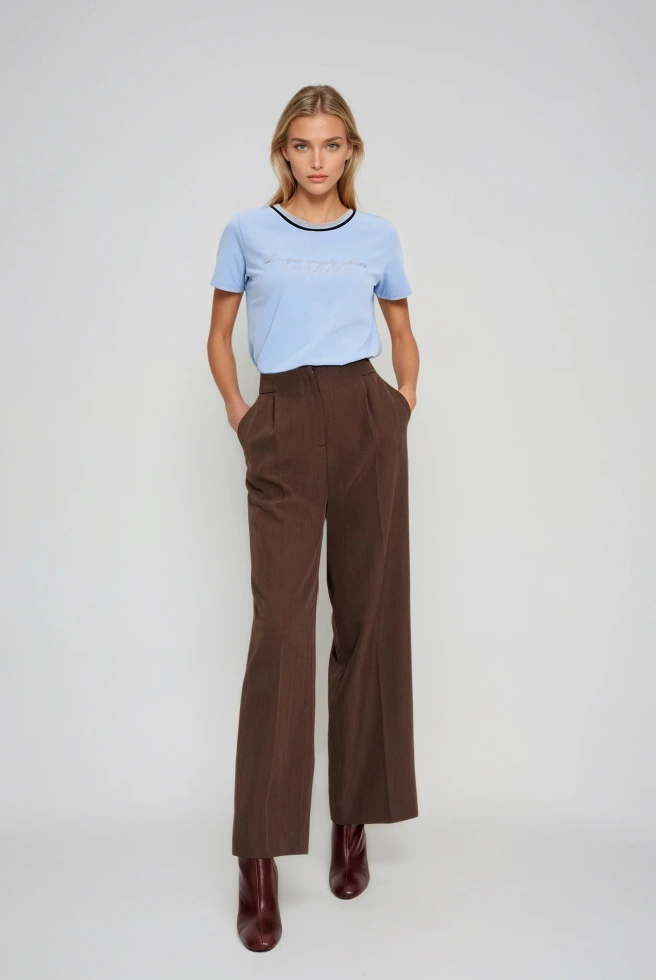 WOMEN'S TSHIRT L-TS-4914 L.BLUE