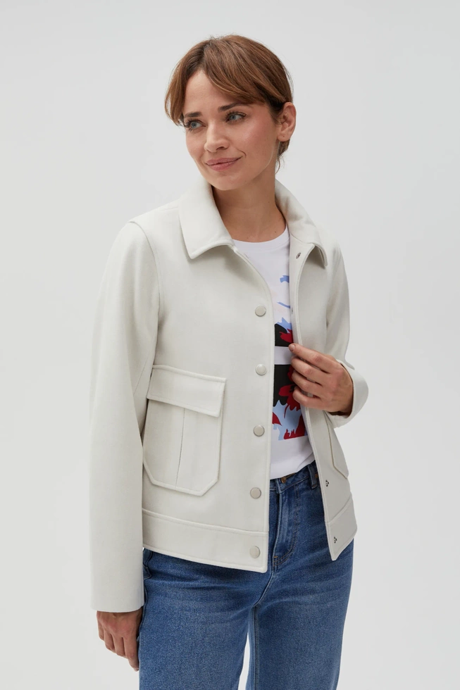 WOMEN'S JACKETS L-KU-4607 L.BEIGE MEL