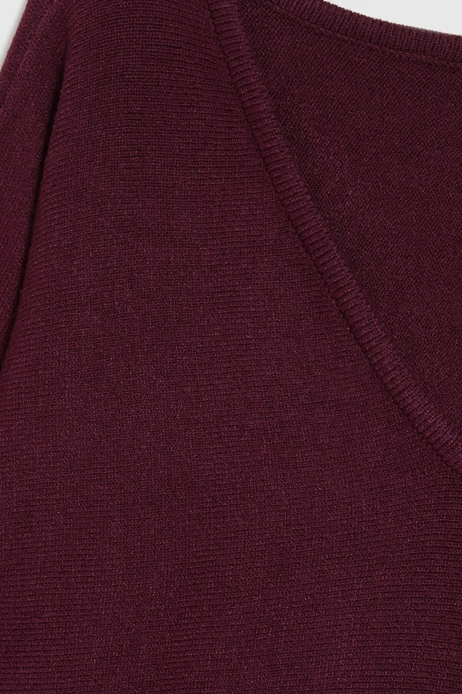 WOMEN'S SWEATER Z-SW-4831 BURGUNDY-set