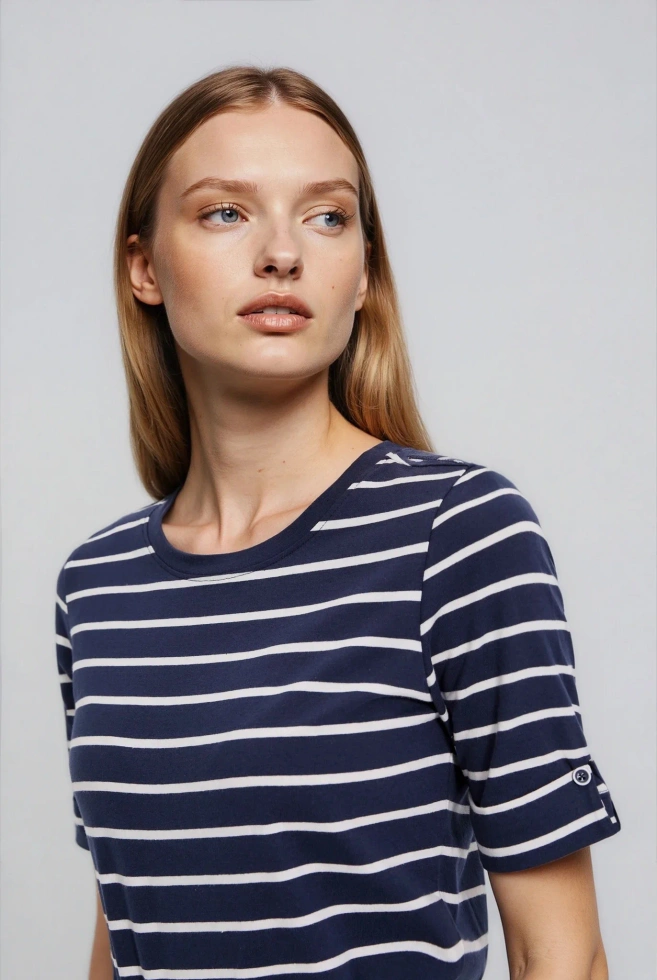 WOMEN'S TSHIRT L-TS-4933 NAVY-set