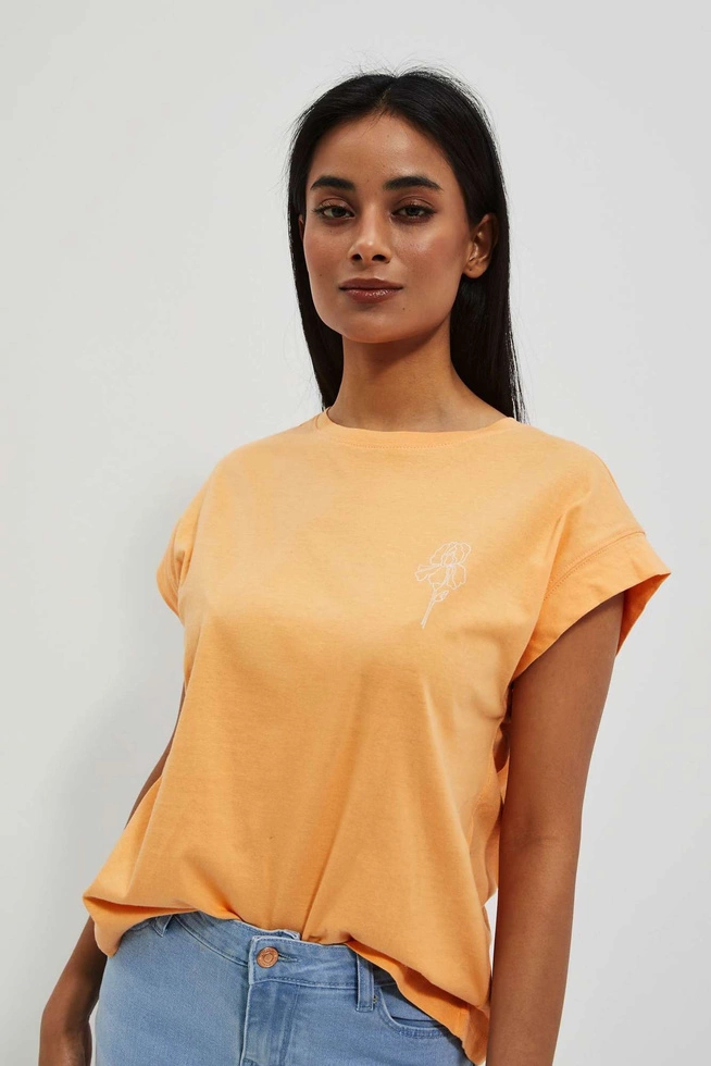 LADIES TSHIRT L-TS-4116 PEACH