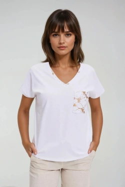 WOMEN'S TSHIRT L-TS-4720 WHITE-set