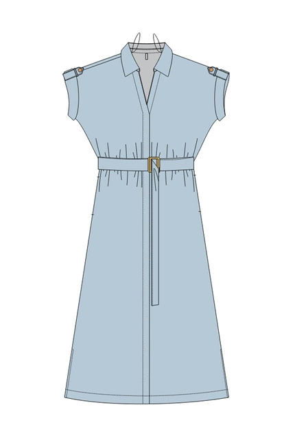 SUKIENKA DAMSKA L-SU-4927 L.BLUE