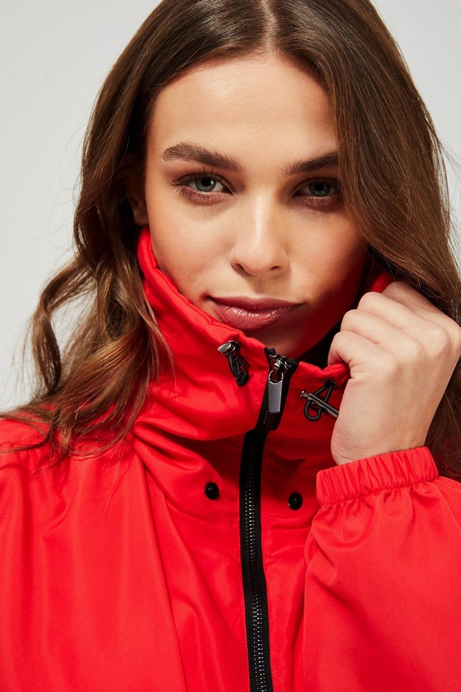 Hooded windbreaker jacket