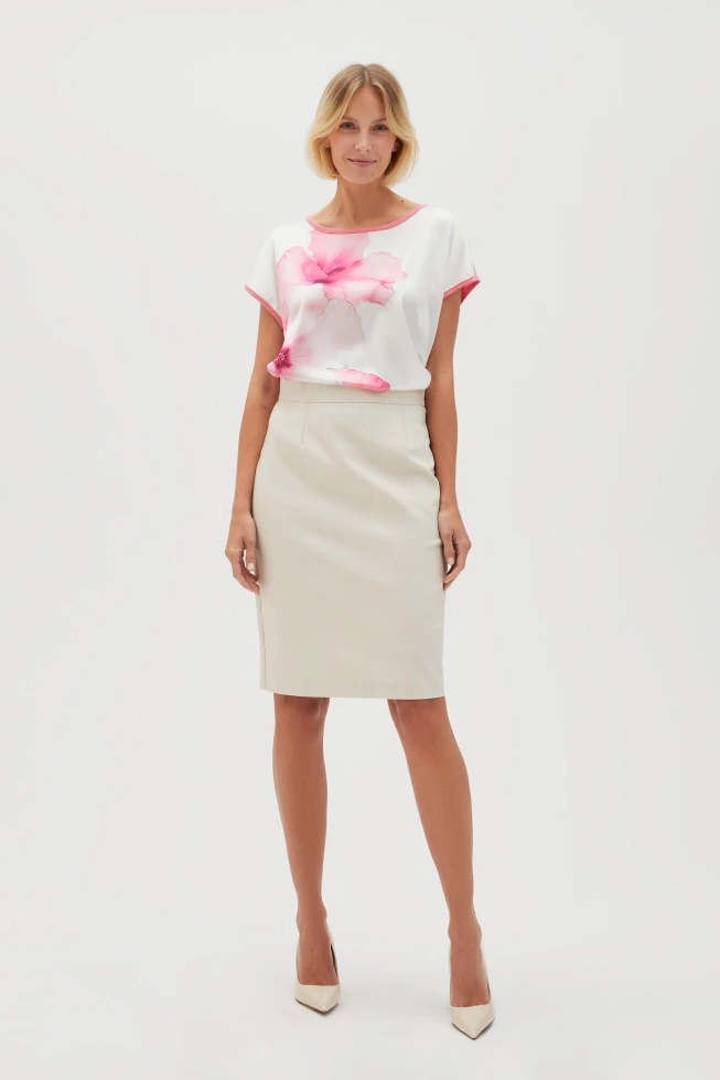 WOMEN'S SKIRT L-SC-4606 L.BEIGE