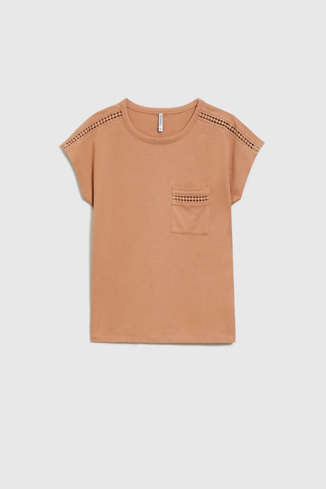 WOMEN'S TSHIRT L-TS-4635 L.BROWN