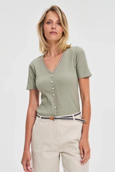 KOSZULKA DAMSKA L-TS-4741 OLIVE
