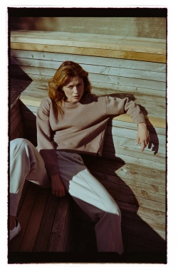 WOMEN'S SWEATSHIRT Z-BL-4814 COFFEE