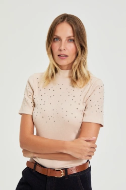 WOMEN'S TSHIRT L-TS-4902 L.BEIGE