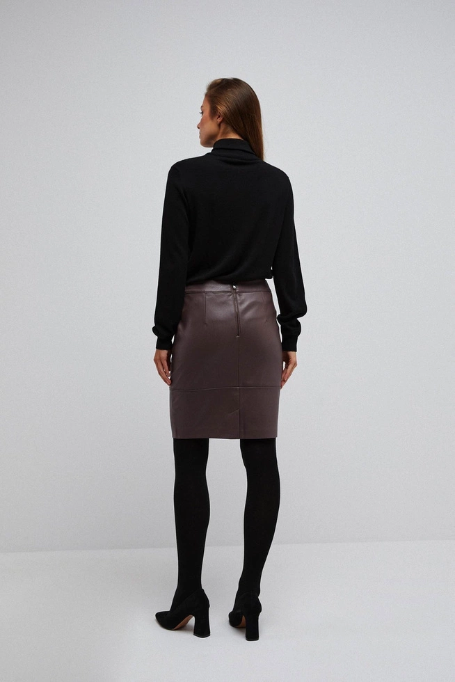 Faux leather skirt