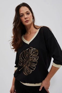 LADIES SWEATSHIRT L-BL-4009 BLACK