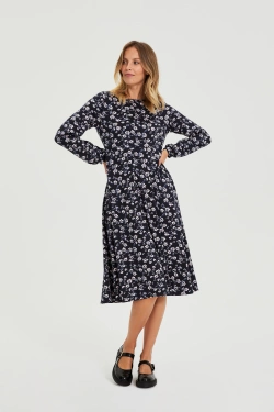 WOMEN'S DRESS L-SU-4901 NAVY