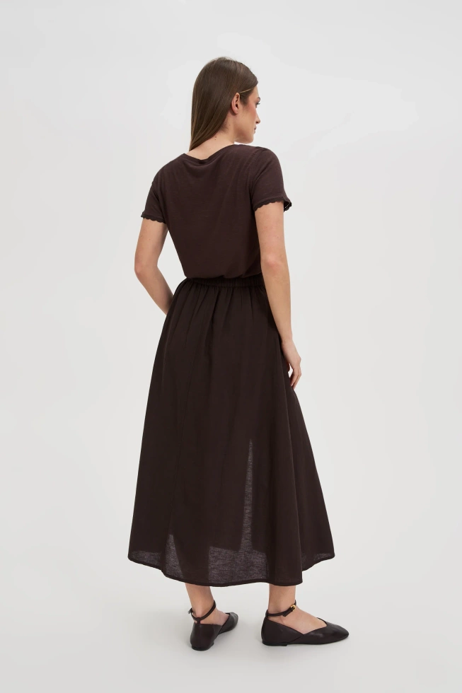 WOMEN'S SKIRT L-SC-4614 D.BROWN