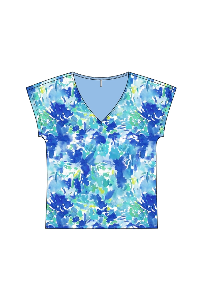 WOMEN'S TSHIRT L-TS-4998 BLUE-set