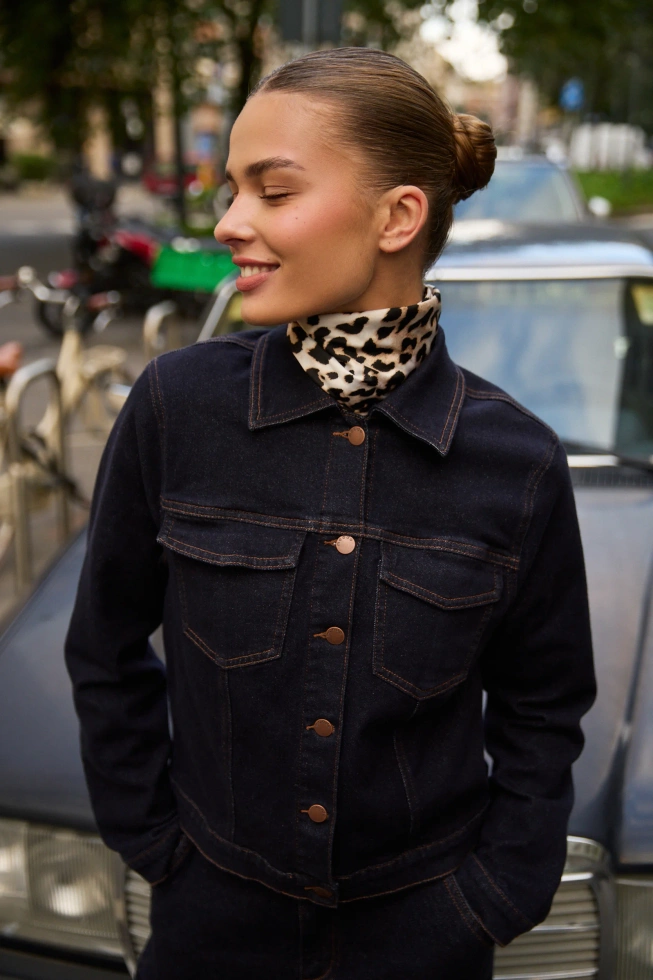 WOMEN'S JACKETS L-KU-4912 D.NAVY