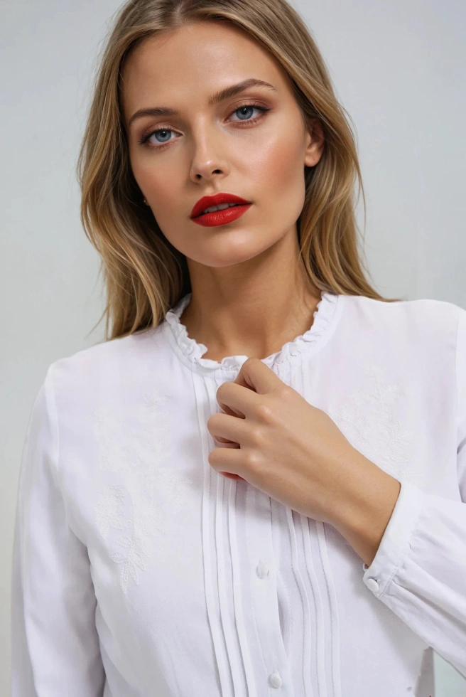 WOMEN'S SHIRT Z-KO-4801 WHITE