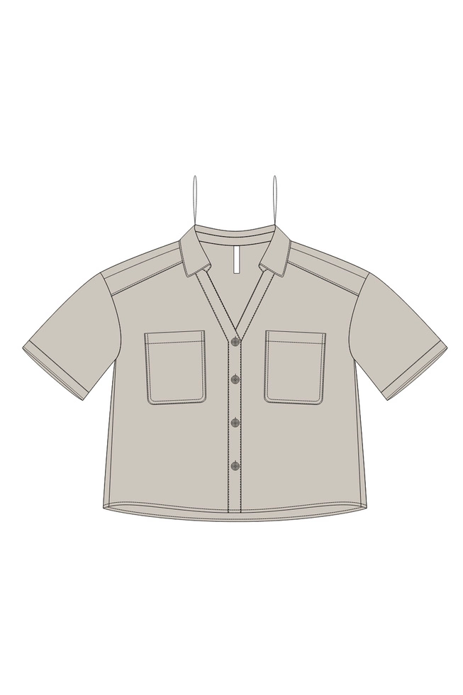 WOMEN'S SHIRT L-KO-4940 L.BEIGE