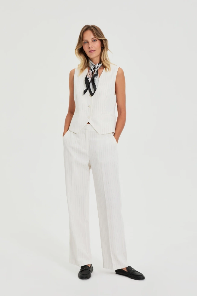 WOMEN'S PANTS L-SP-4911 OFF WHITE