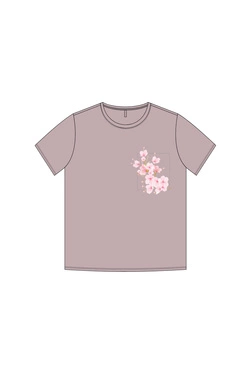 WOMEN'S TSHIRT L-TS-4965 DUSTY PINK-set