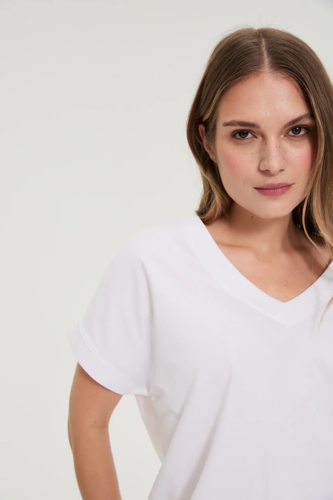 KOSZULKA DAMSKA L-TS-4942 WHITE