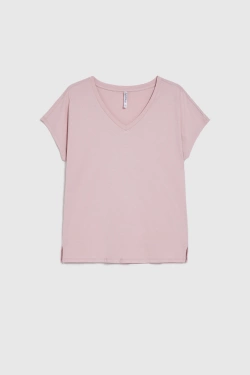 WOMEN'S TSHIRT L-TS-4951 DUSTY PINK-set