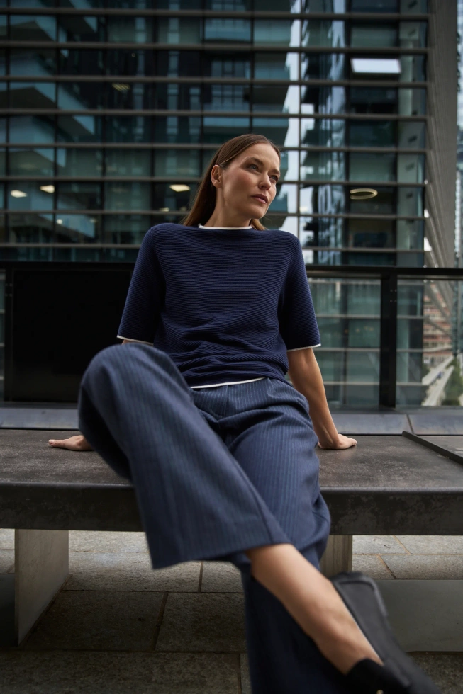 WOMEN'S SWEATER L-SW-4900 NAVY