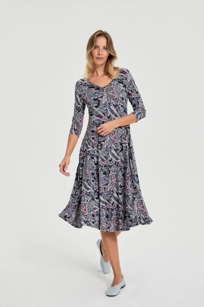 WOMEN'S DRESS L-SU-4908 NAVY