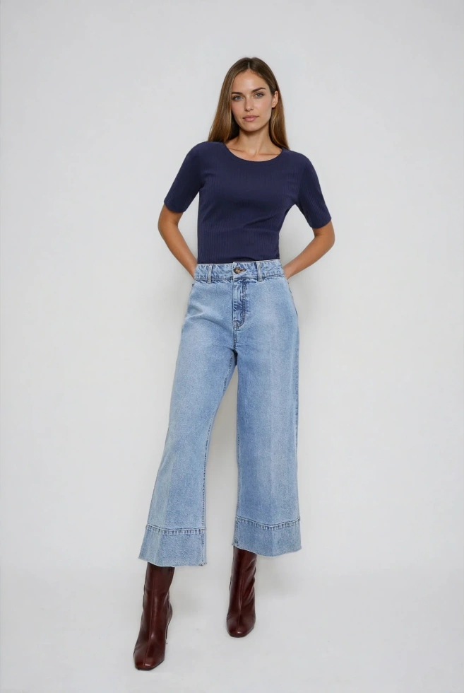 WOMEN'S TSHIRT L-TS-4916 NAVY-set