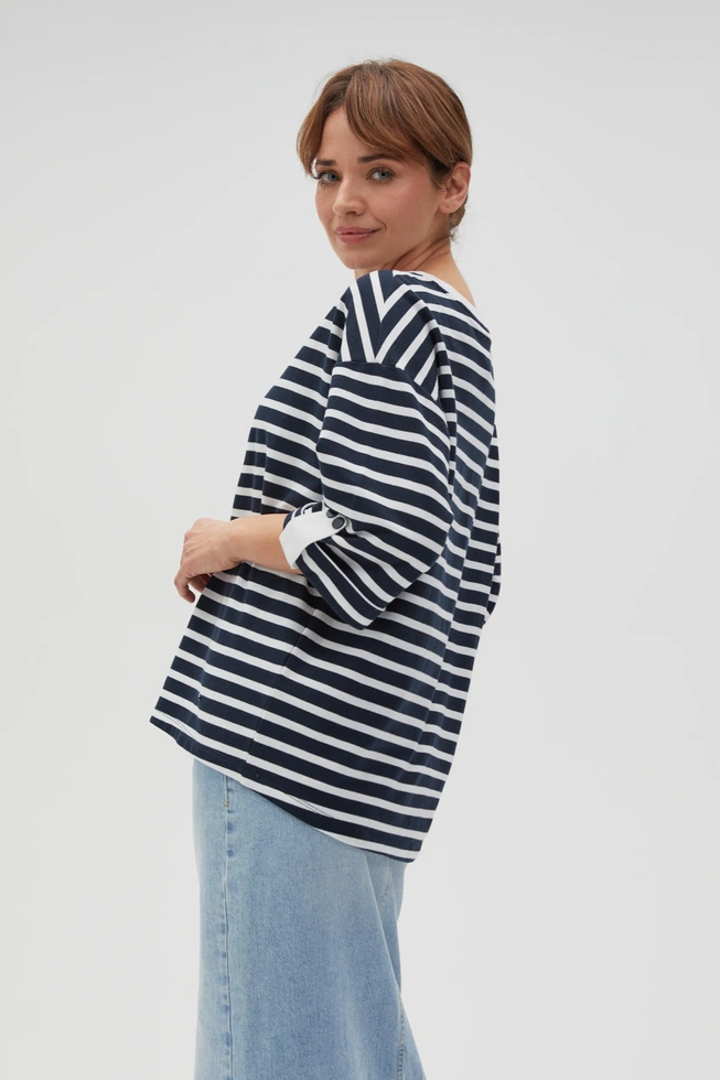 BLUZA DAMSKA L-BL-4607 NAVY