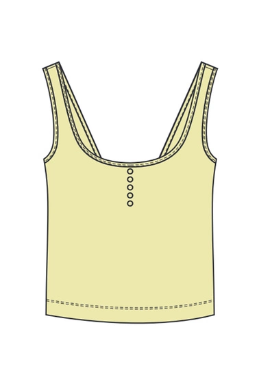 WOMEN'S TOP L-TS-4686 L.YELLOW