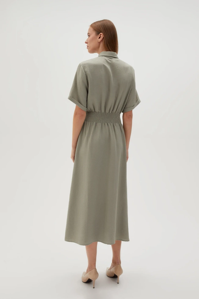 WOMEN'S DRESS L-SU-4614 OLIVE