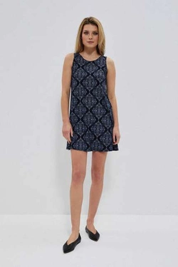 Letnia sukienka na ramiączkach L-SU-3741 NAVY