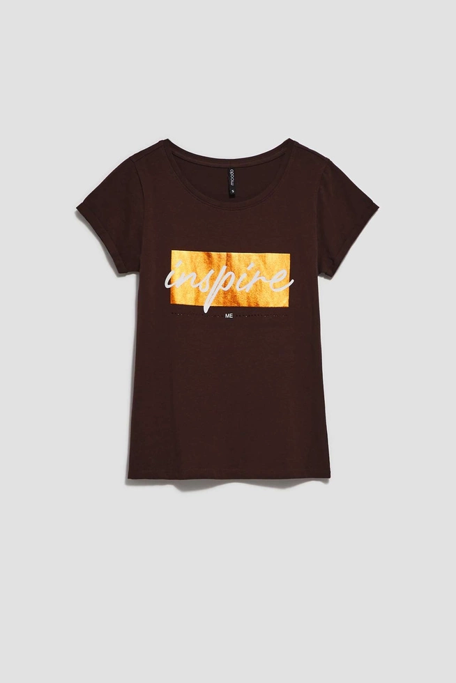 LADIES TSHIRT L-TS-4019 D.OAK