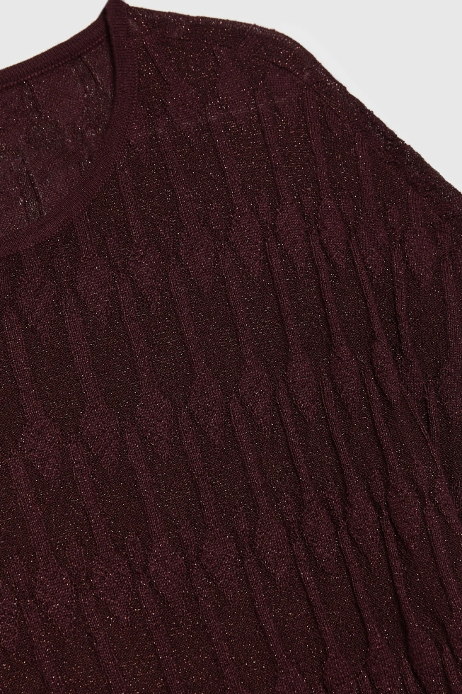 WOMEN'S SWEATER Z-SW-4866 BURGUNDY-set