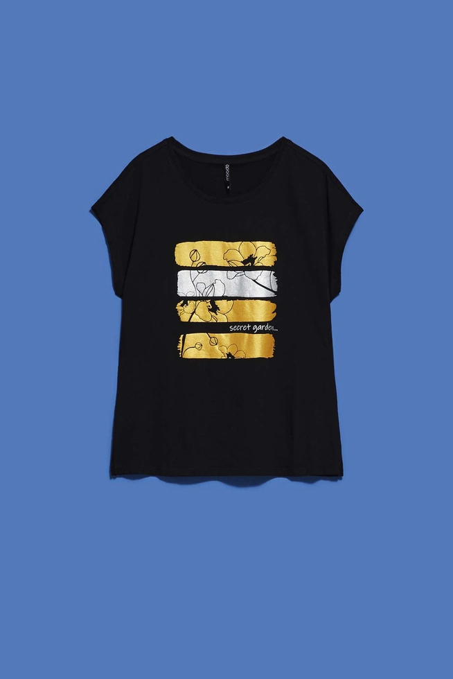 LADIES TSHIRT L-TS-4038 BLACK