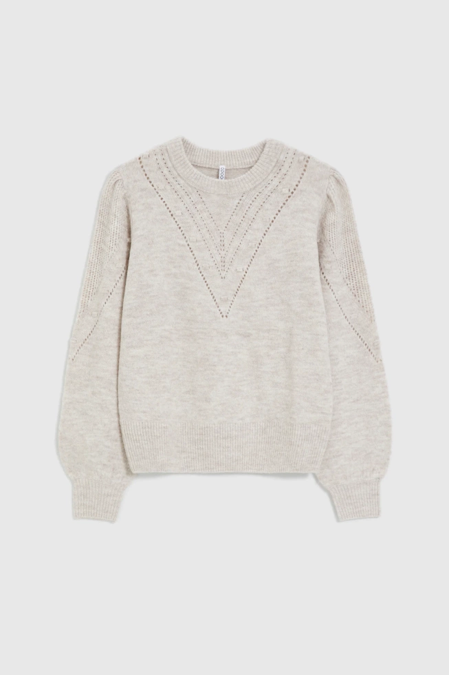 WOMEN'S SWEATER Z-SW-4849 BEIGE MEL-set