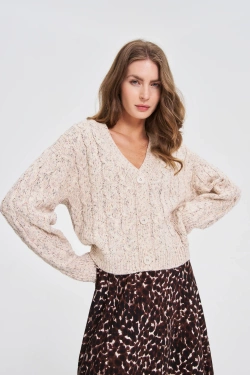 WOMEN'S SWEATER Z-SW-4802 L.BEIGE MEL