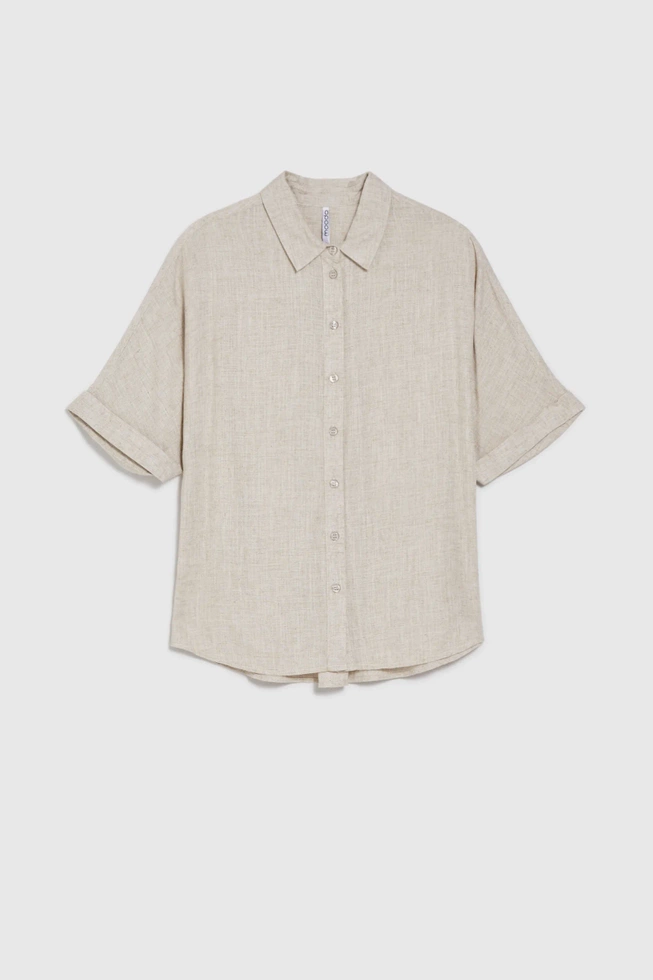 KOSZULA DAMSKA L-KO-4643 L.BEIGE MEL
