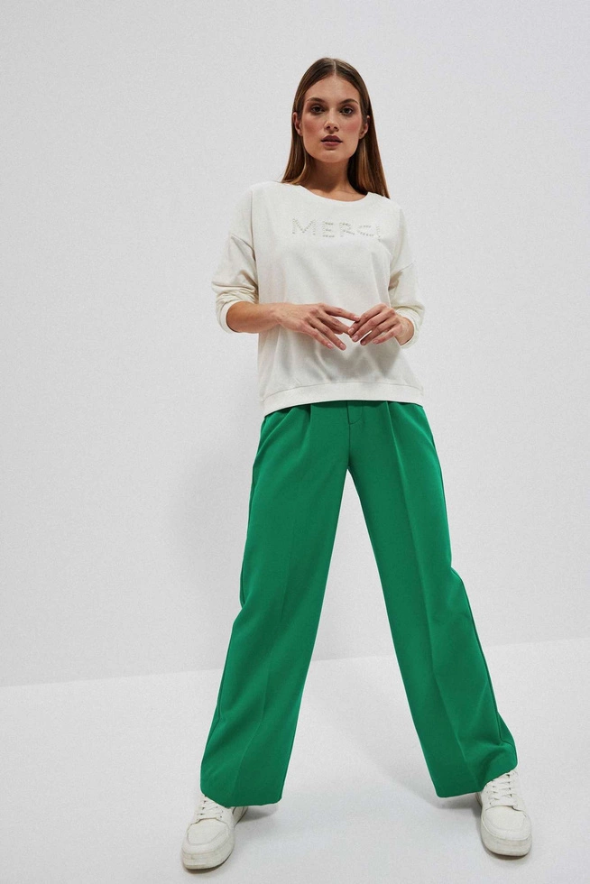 LADIES SWEATSHIRT L-BL-4007 OFF WHITE