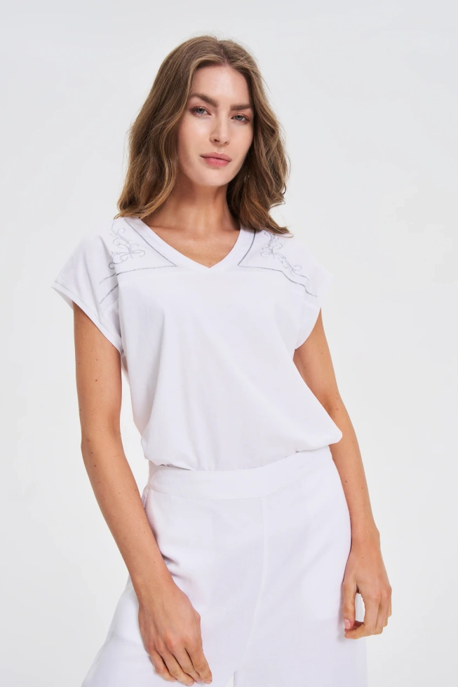 KOSZULKA DAMSKA L-TS-4734 WHITE