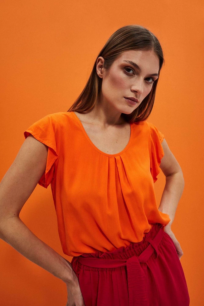 KOSZULA DAMSKA L-KO-4029 ORANGE